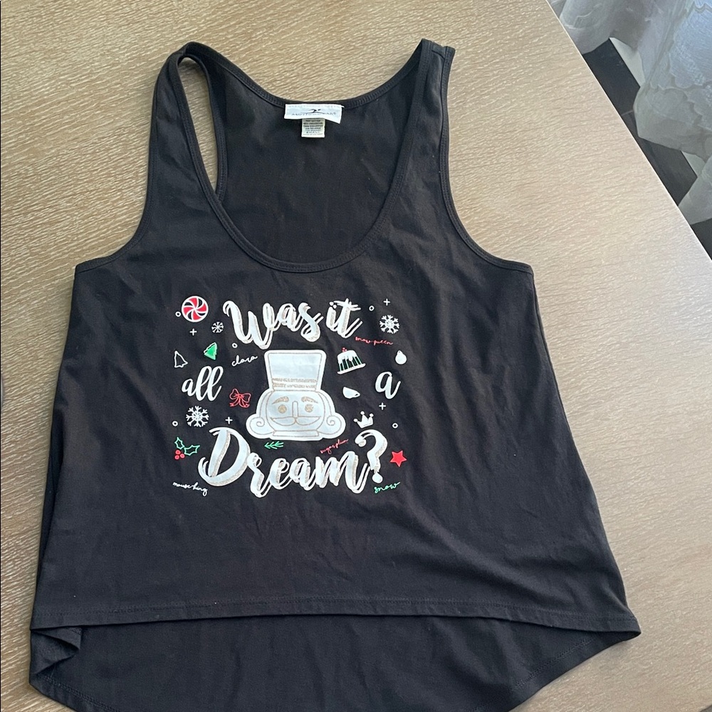 Black Graphic Tank Top
